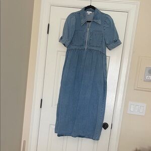 ALIGNE Gabrielle short sleeve Denim Midi Dress